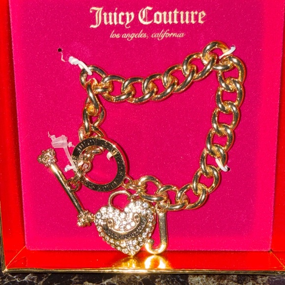 Juicy Couture Gold Heart Charm Bracelet - Picture 3 of 3
